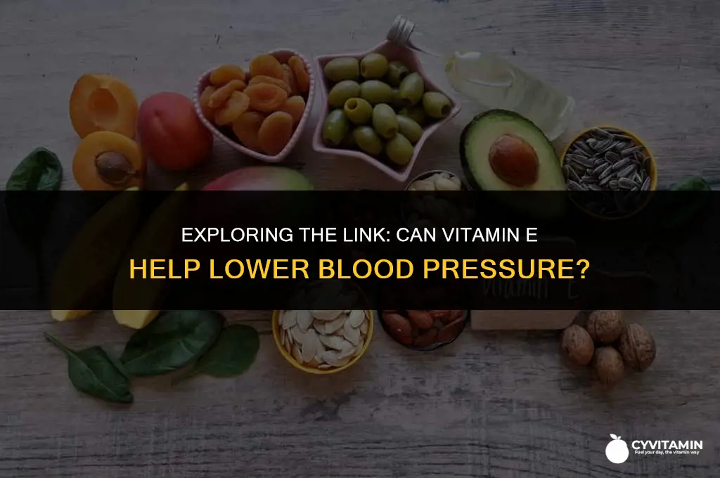 can vitamin e lower blood pressure