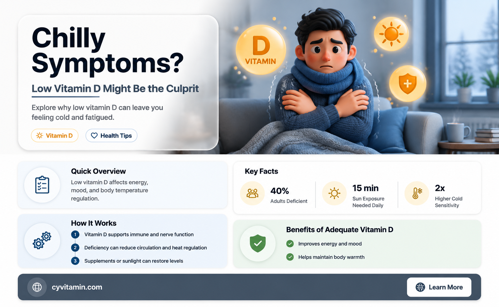 does low vitamin d make you cold