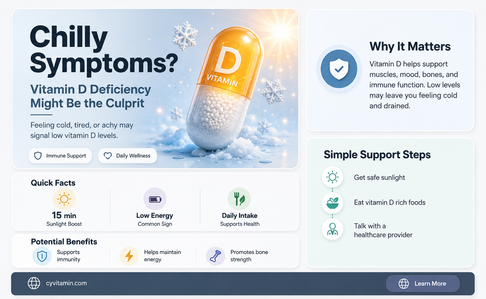 do you feel cold with vitamin d deficiency