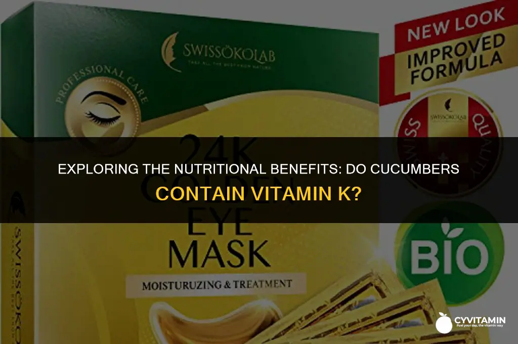 do cucumbers contain vitamin k