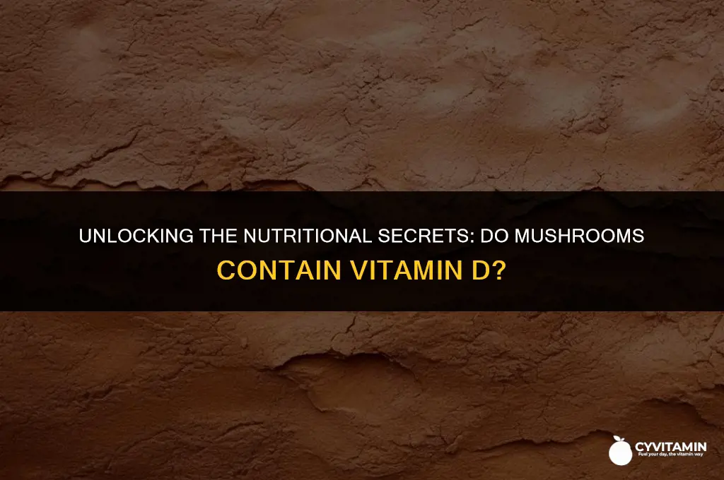 do mushrooms contain vitamin d