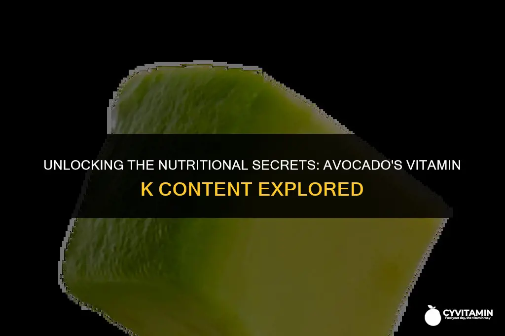 does avocado contain vitamin k