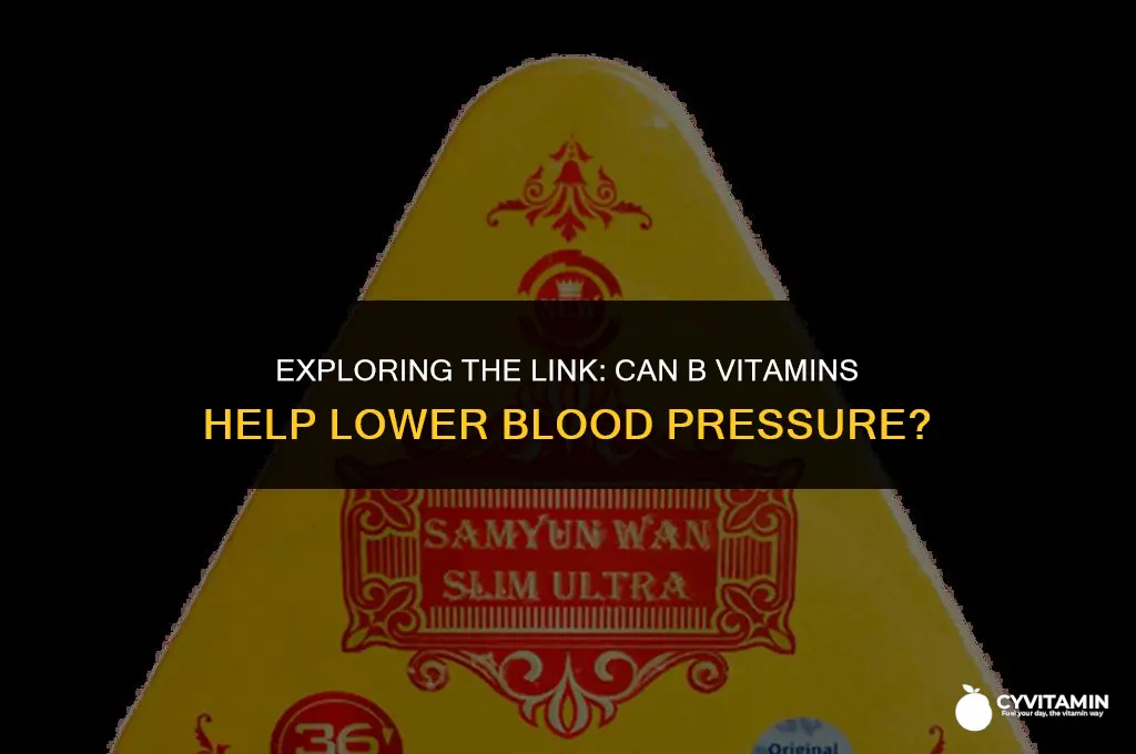 does b vitamins lower blood pressure