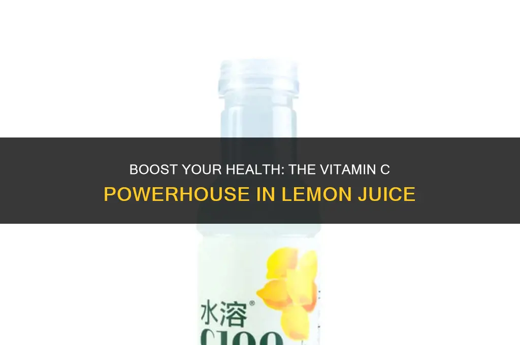 does lemon juice contain vitamin c