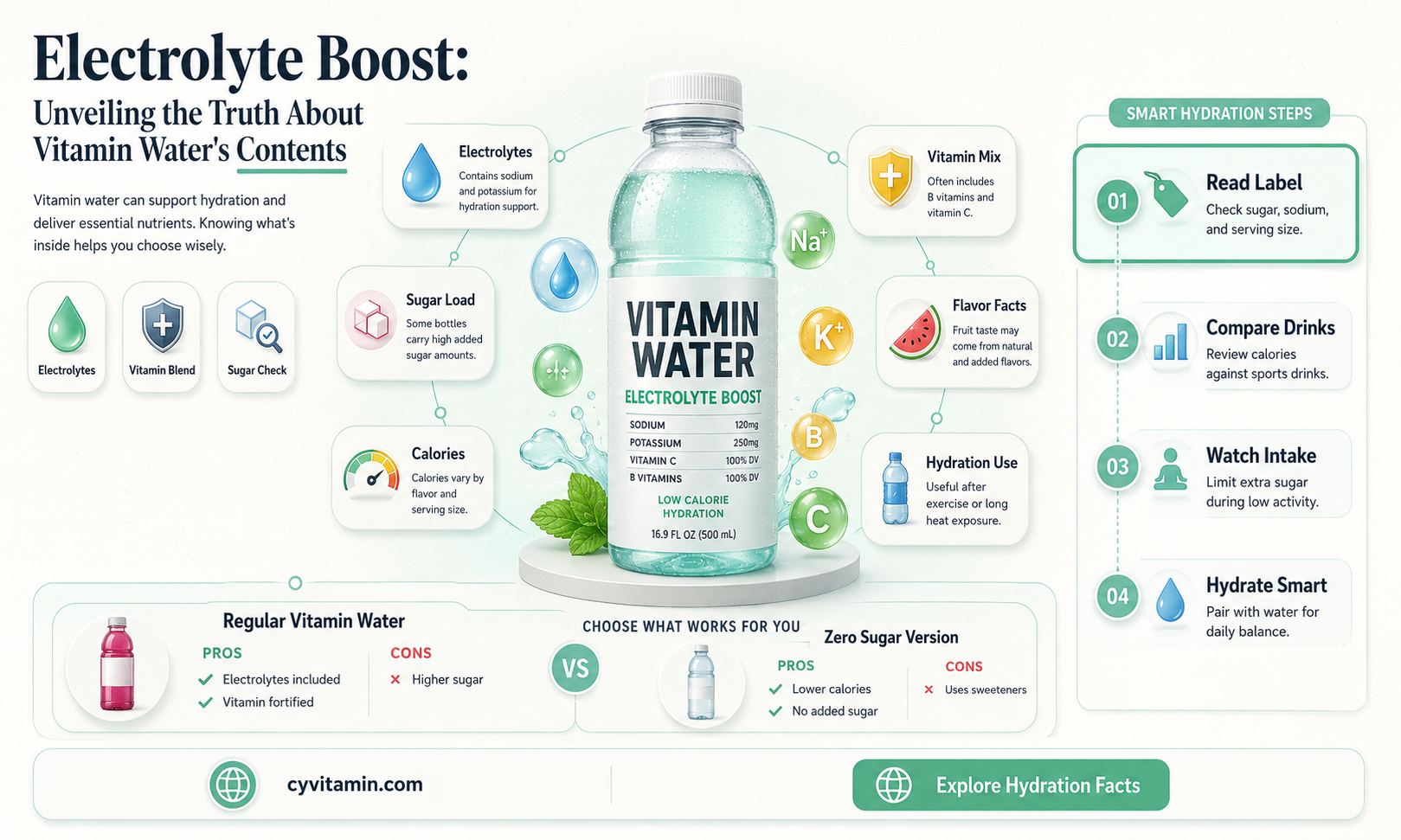 does vitamin water contain electrolytes