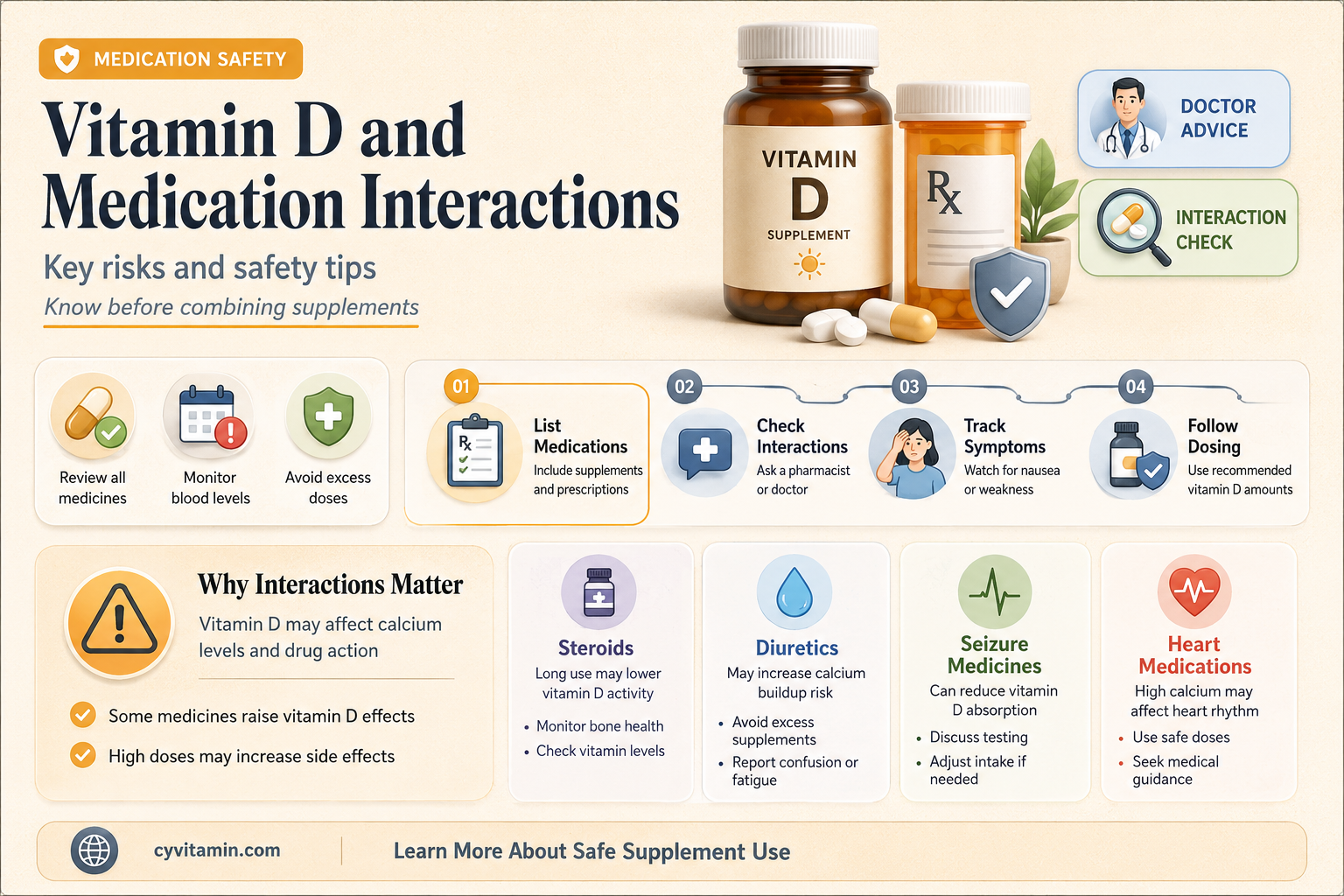 does vitamin d supplement interact with my prescription drugs