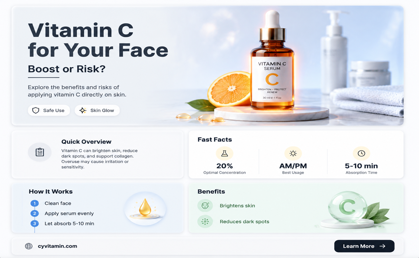 can we apply vitamin c directly on face
