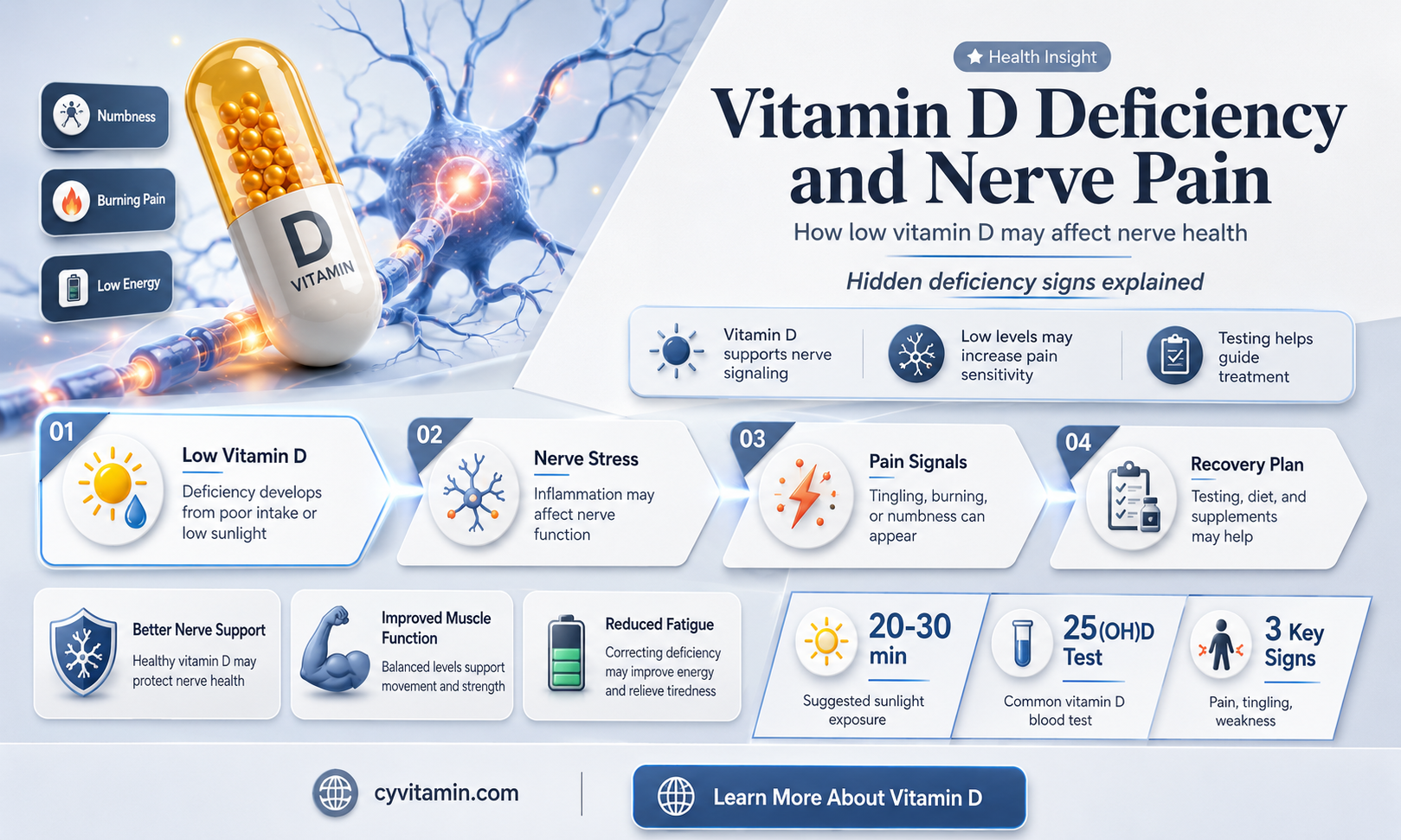 does vitamin d deficiency leads to nerve pain