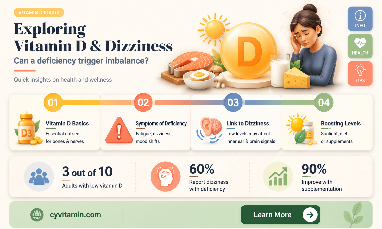 can vitamin d deficiency cause dizziness