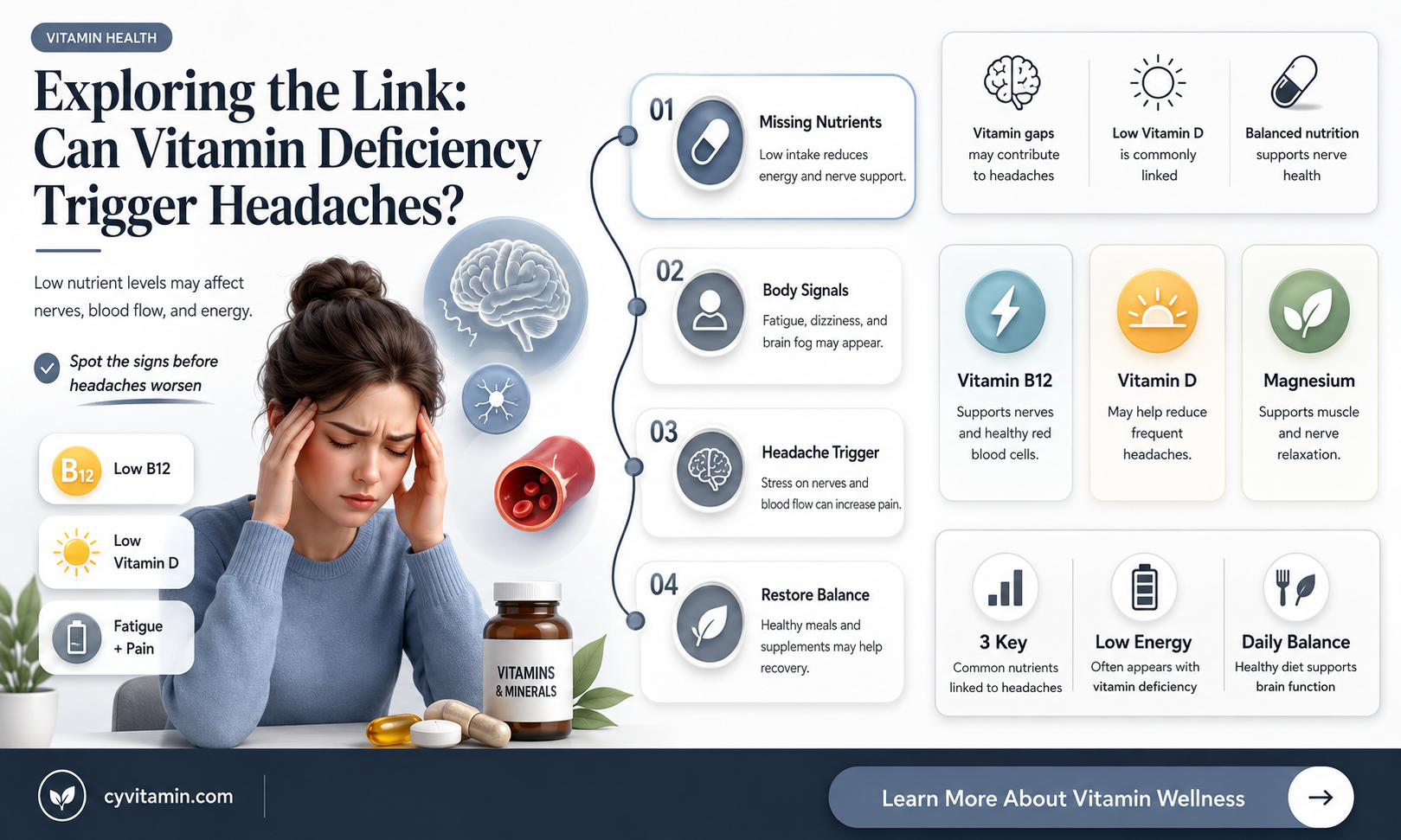 can vitamin deficiency cause headaches