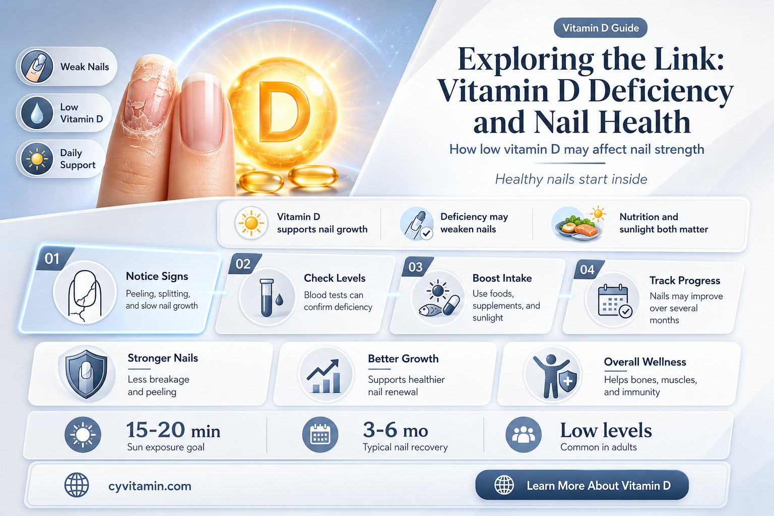 does vitamin d deficiency affect nails
