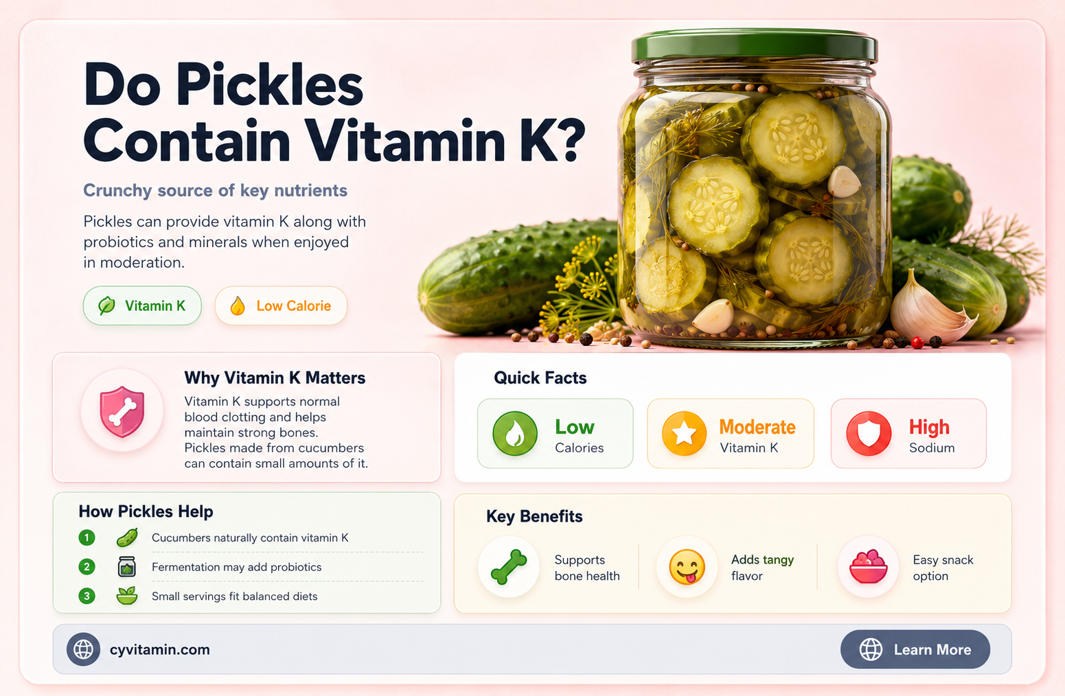 do pickles have vitamin k