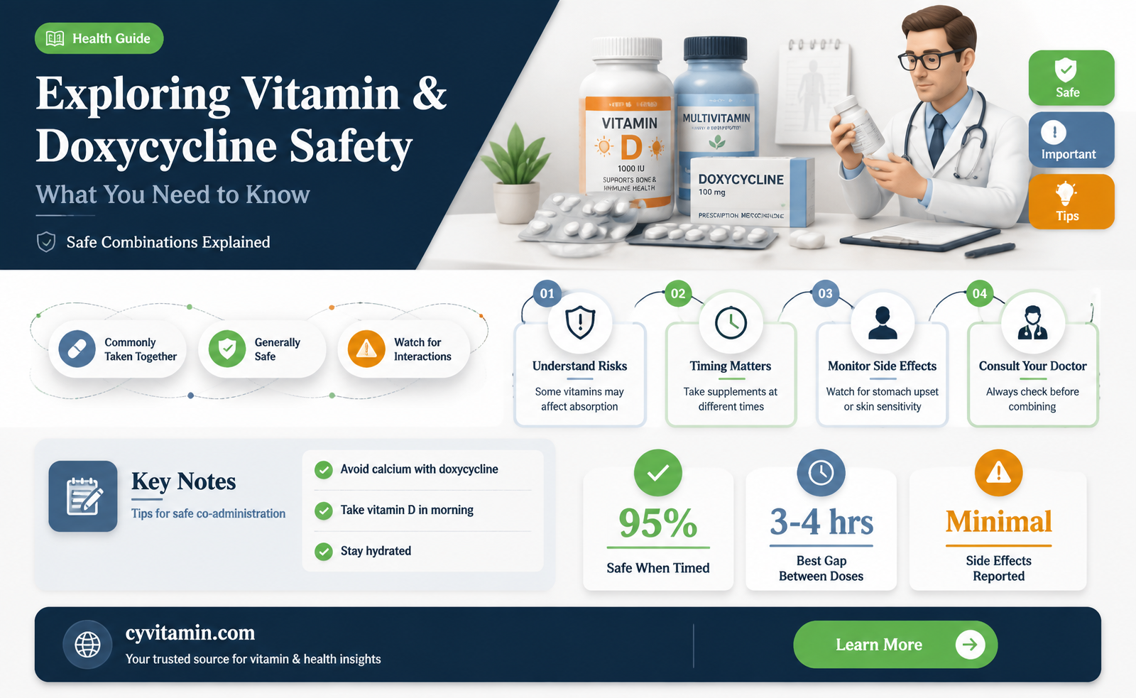 can you take vitamins with doxycycline