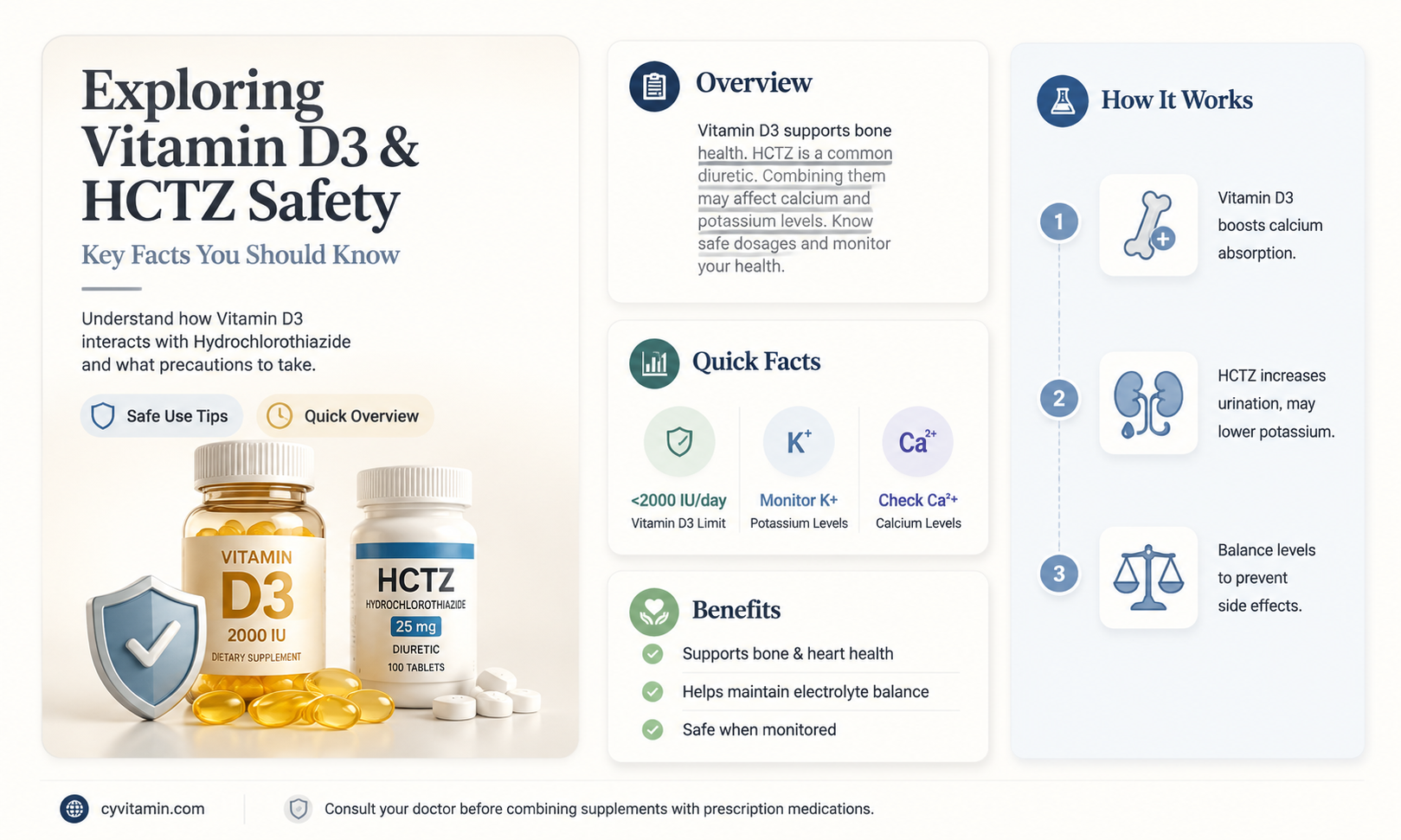 can you take vitamin d3 with hydrochlorothiazide