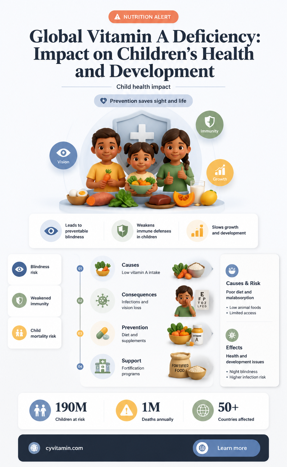 how many children worldwide have a vitamin a deficiency