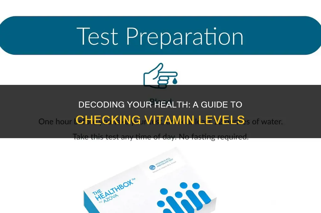 how can i check my vitamin levels