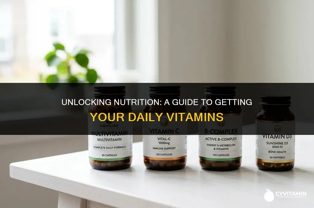 how do we get vitamins