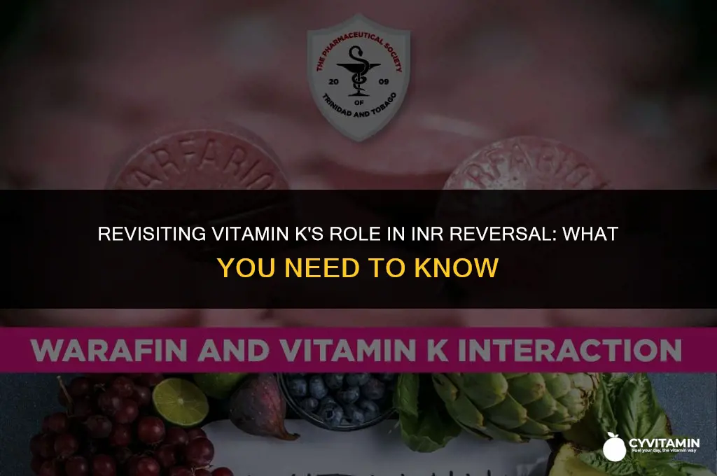 how fast does vitamin k work to reverse inr