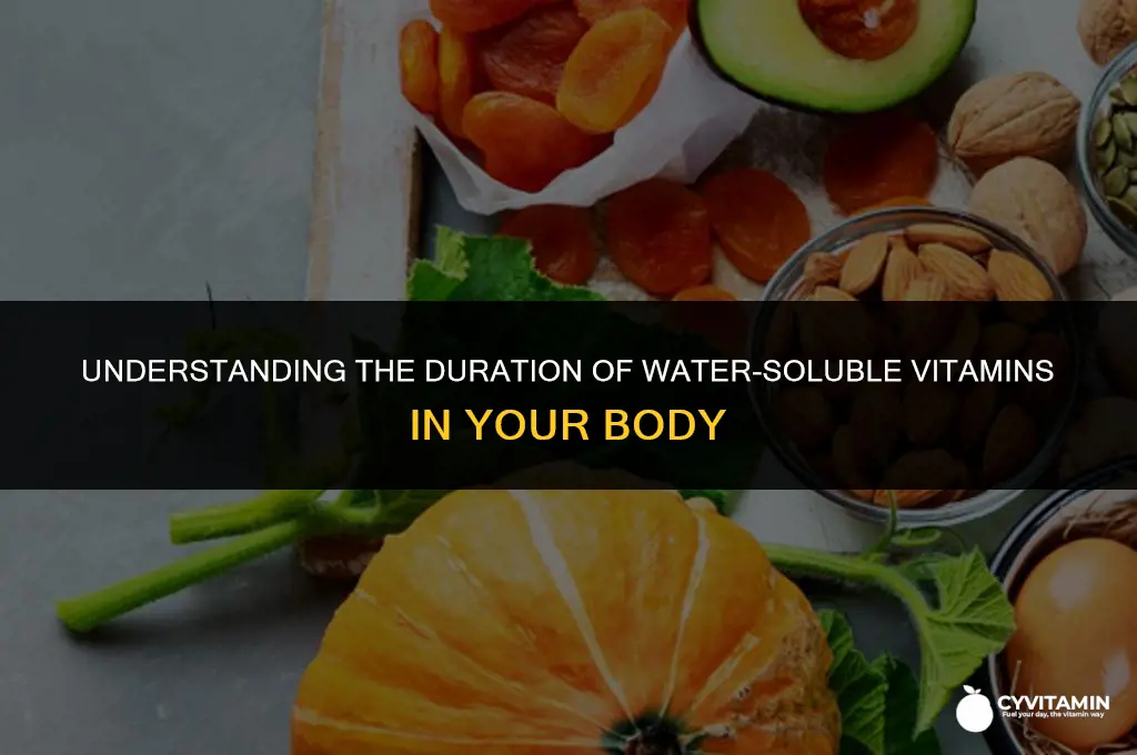 how long do water soluble vitamins stay in the body