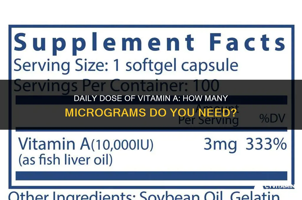 how many micrograms of vitamin a per day