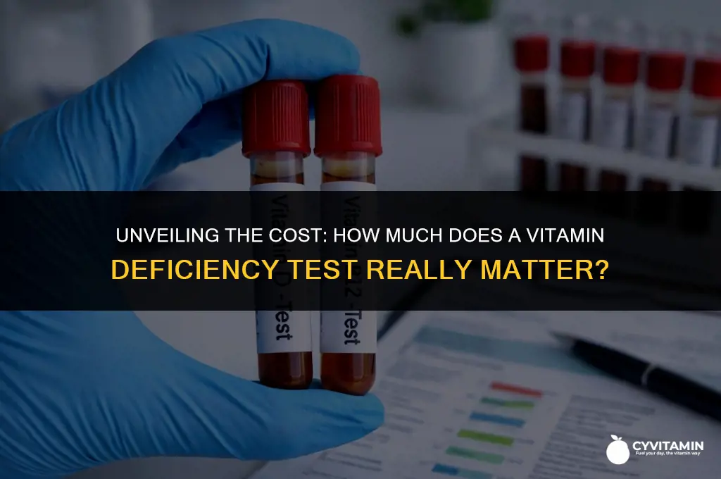 how much is a vitamin deficiency test