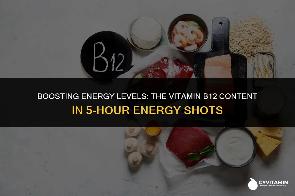 how much vitamin b12 is in 5 hour energy