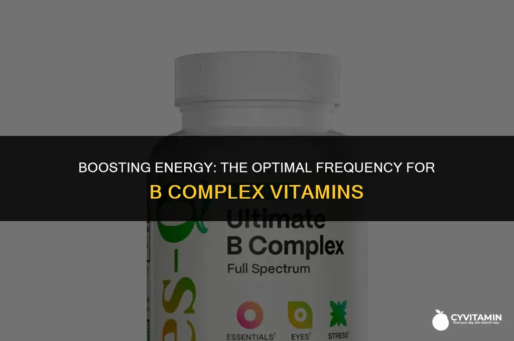 how often should i take b complex vitamins