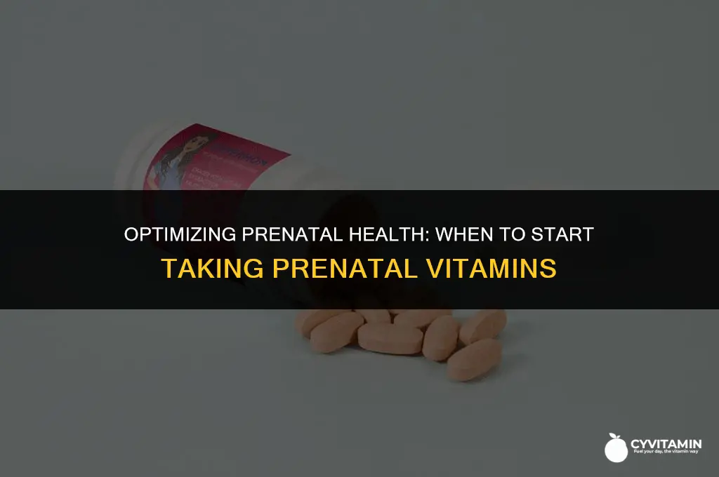 how soon to take prenatal vitamins