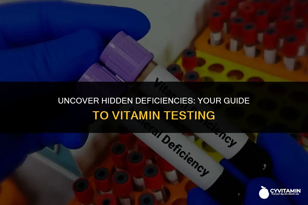 how to get a vitamin deficiency test