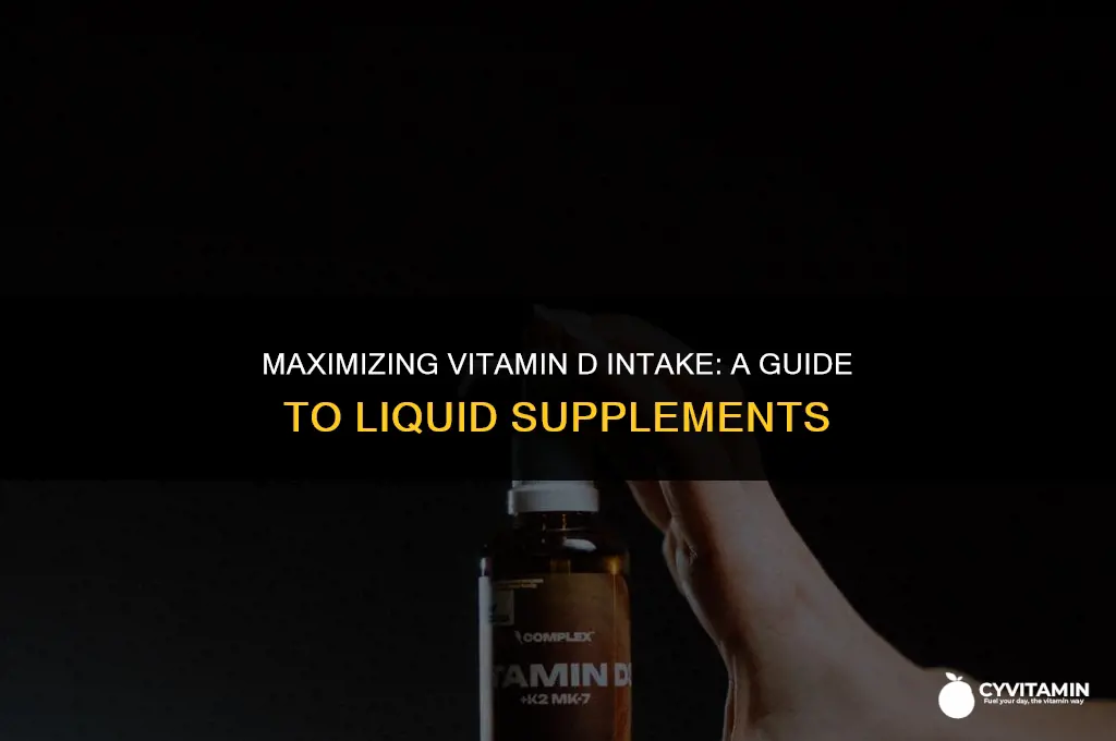 how to take liquid vitamin d