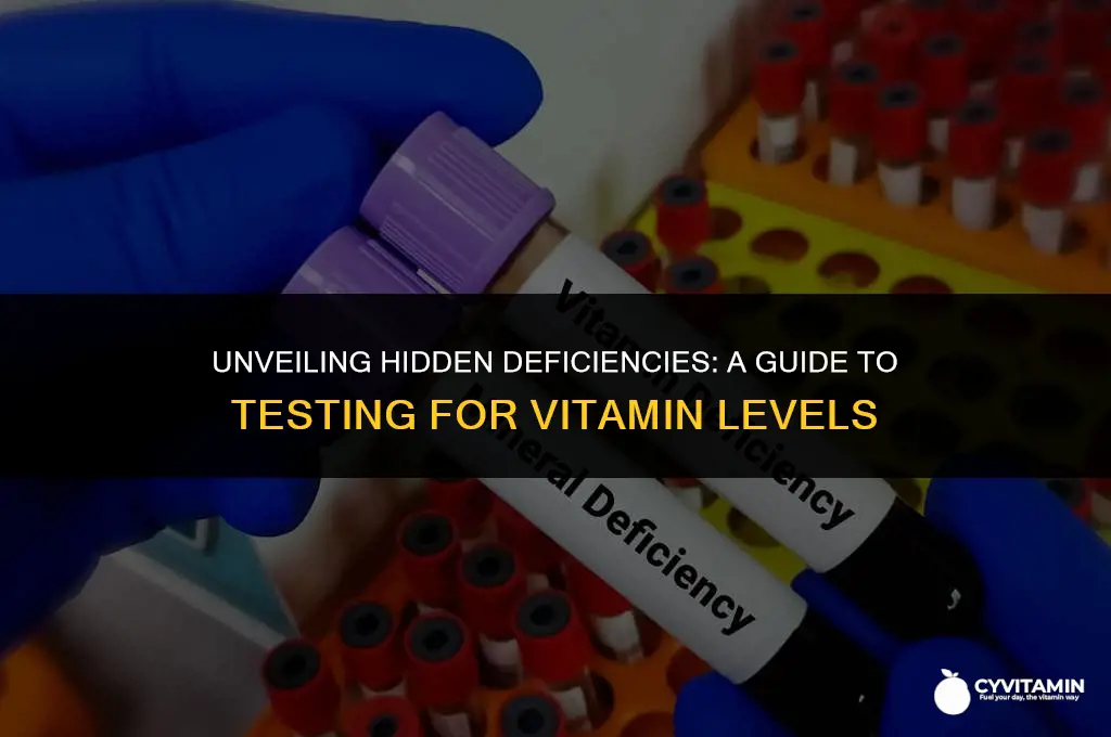 how to test for vitamin deficiency