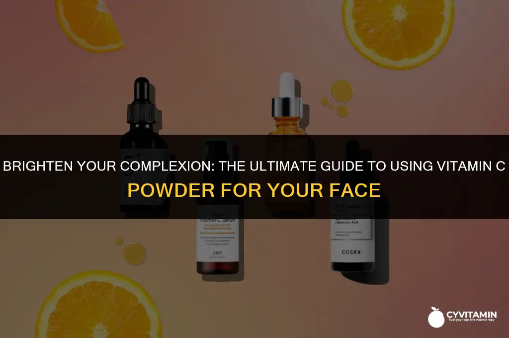 how to use vitamin c powder for face