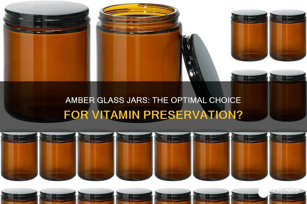 is amber glass jar best vitamin
