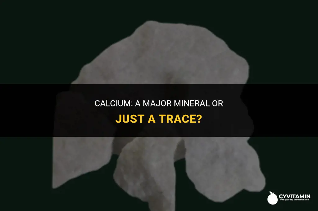 is calcium a major or trace mineral