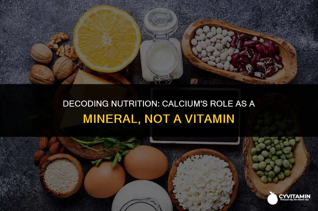 is calcium a vitamin or a mineral