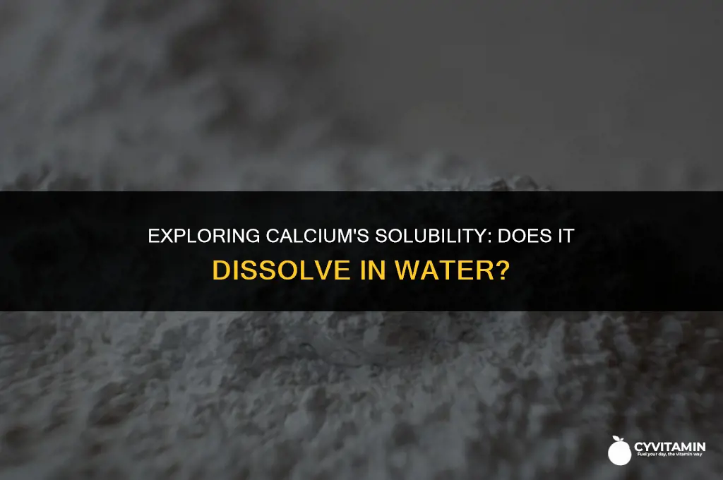 is calcium water soluble