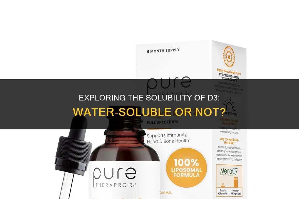is d3 water soluble