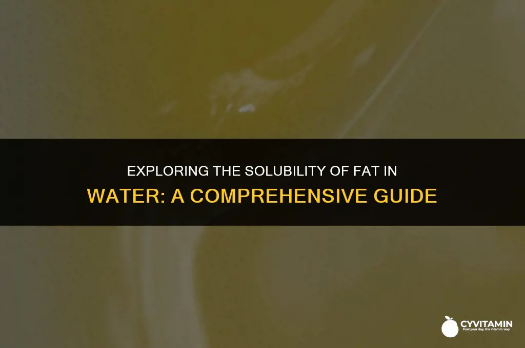 is fat water soluble