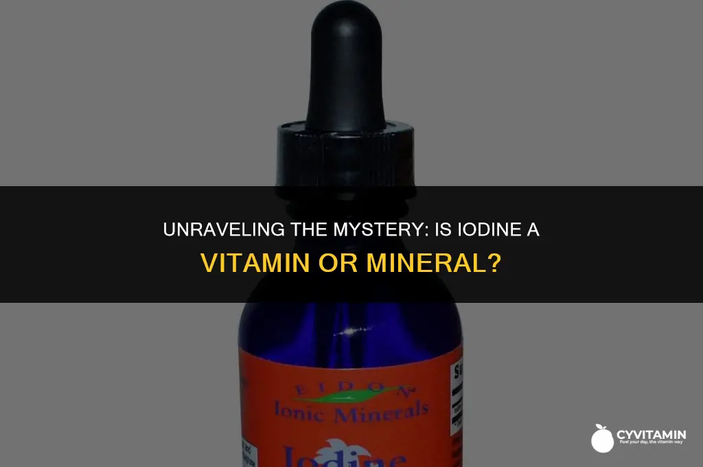is iodine a vitamin or mineral