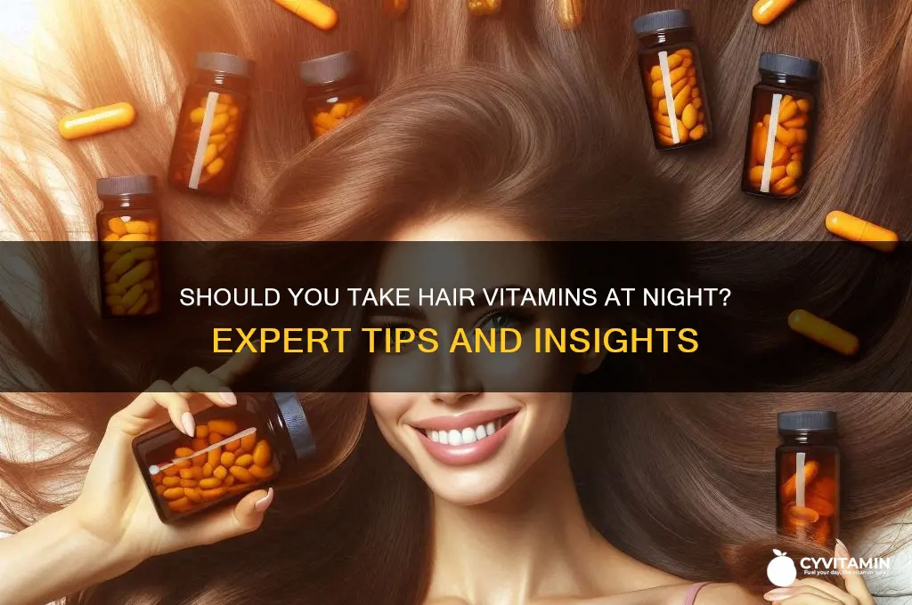 is it best to take hair vitamins at night