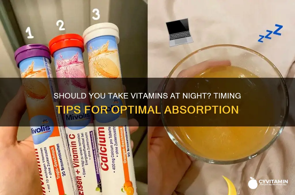 is it best to take vitamins at night