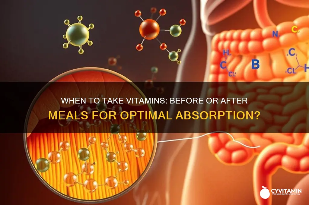 is it best to take vitamins before or after eating