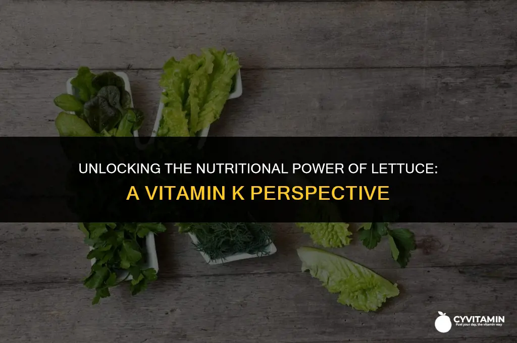 is lettuce high in vitamin k