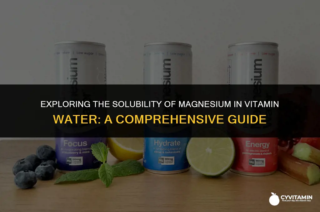 is magnesium vitamin water soluble
