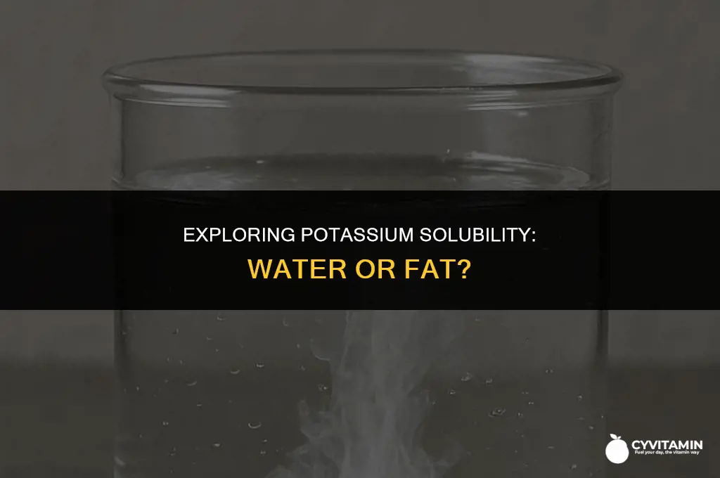 is potassium water or fat soluble