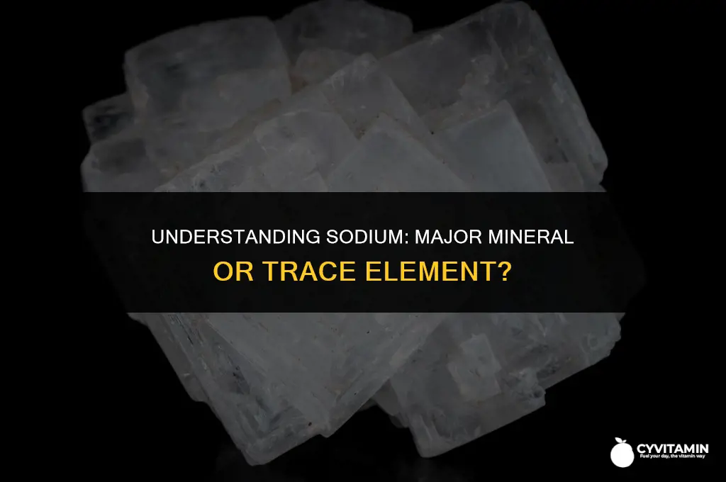 is sodium a major or trace mineral