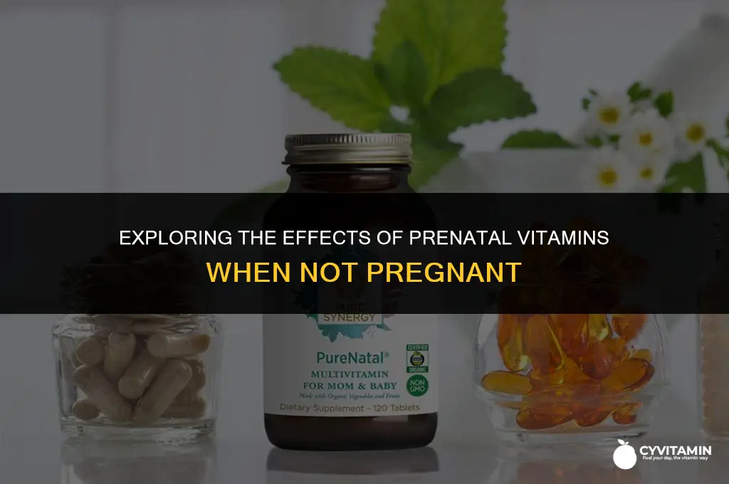 is taking prenatal vitamins when not pregnant bad