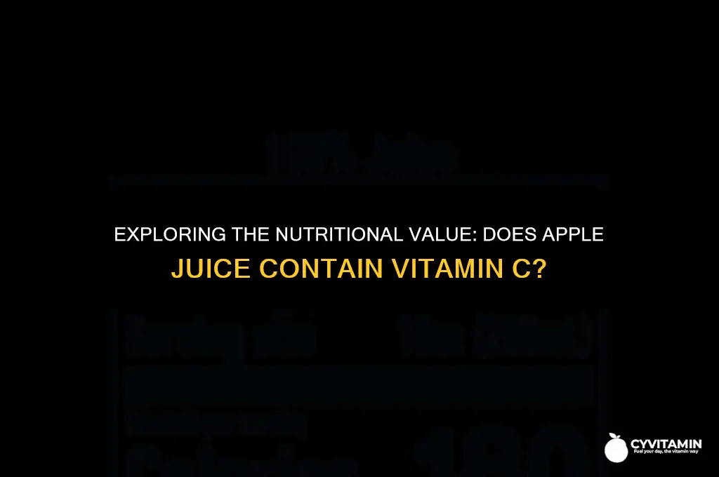 is there vitamin c in apple juice