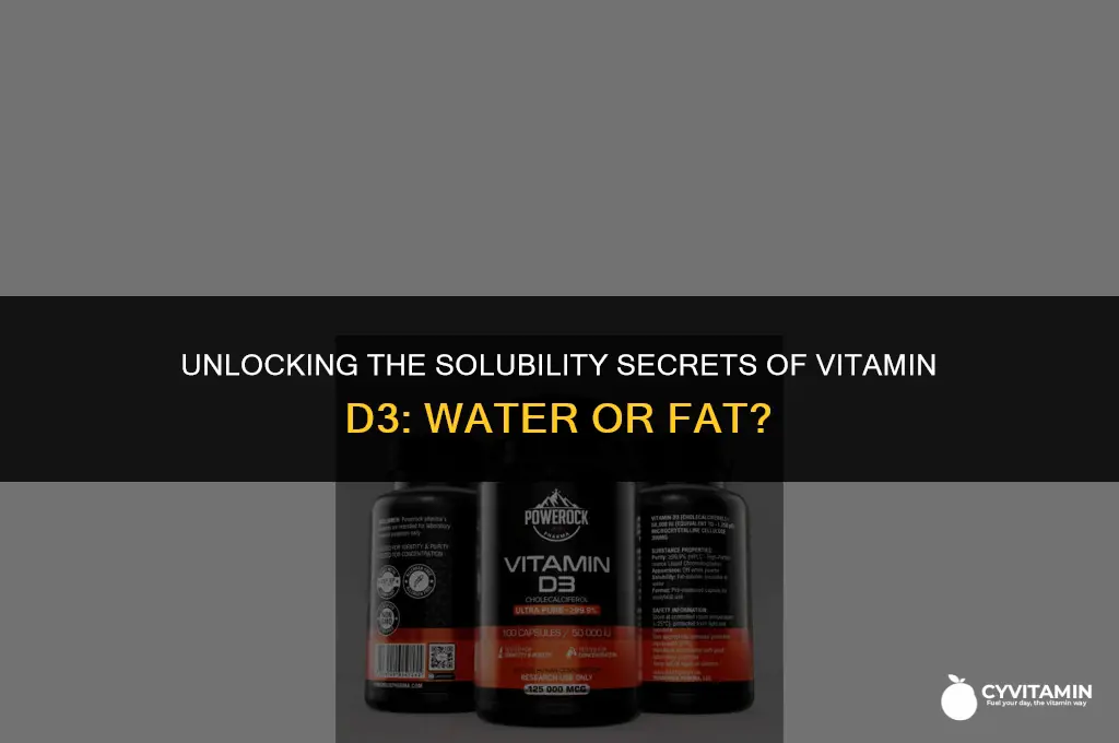 is vit d3 water soluble