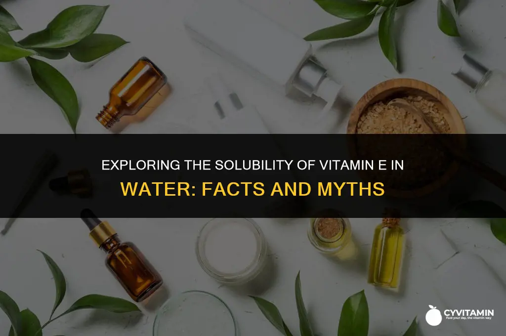 is vit e water soluble